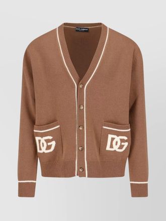 Dolce & Gabbana crewneck sweater with ribbed cuffs and pockets