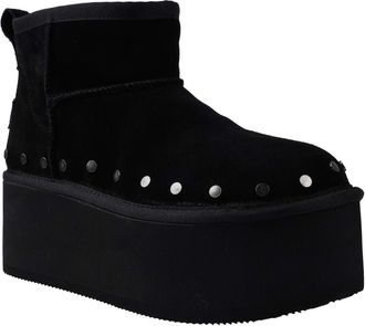 Candie's Shye Faux Fur Platform Bootie in Black at Nordstrom, Size 10