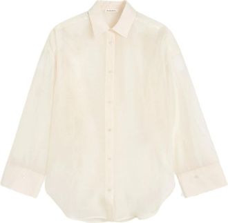 By Malene Birger Overhemden, Dames, Wit, M, Organza, Derris Soft Organza