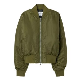 Filippa K Bomber Jackets, female, Green, Size: XL Nylon Zip Jacket