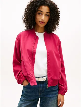 Tommy Hilfiger Womens Lightweight Bomber - Red - XXL