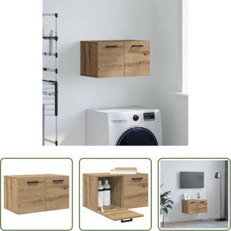 vidaXL Armadietto in legno - Mobiletto a muro Rovere artigianale 60 x 36,5 x 35 cm