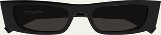 Saint Laurent Logo Rectangle Injection Plastic Sunglasses