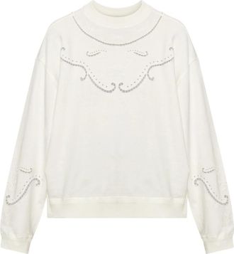 Isabel Marant Vella Sweatshirt - Dames - Sweatshirts - Wit - M - Katoen - Hoodies & sweatvesten