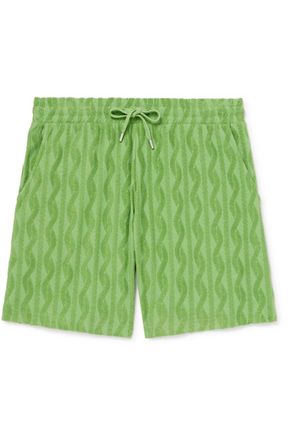 Frescobol Carioca Augusto Straight-Leg Organic Cotton Terry-Jacquard Shorts