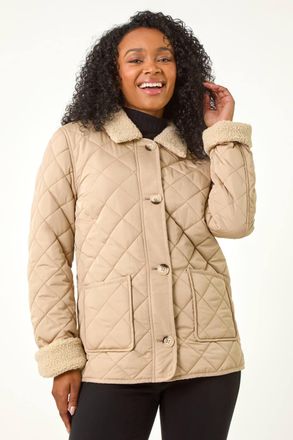 Roman Borg Contrast Padded Coat