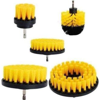 OEM Juego De 5 Cepillos Para Taladro, Kit De Herramientas De Limpieza De Cepillos Para Taladro, Cepillo Para Taladro Para Superficies De Ba&ntilde;o, Pisos, Azul