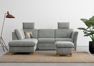 HOME AFFAIRE Ecksofa »Trelleborg L-Form« wahlweise mit Bettfunktion und Bettkasten, inkl. Federkern-Polsterung