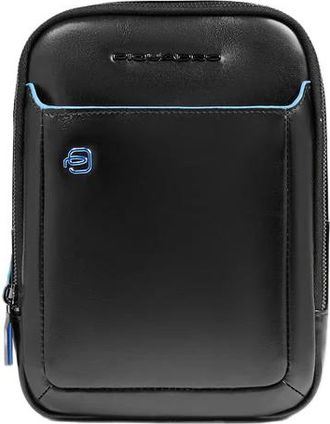 Piquadro Leather i Padmini crossbody bag with Air Pods pocket and Rfid protection - Heren - Schoudertassen - Zwart - ONE Size - Tassen