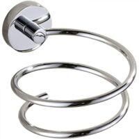 OEM Soporte Para Secador De Pelo De Acero Inoxidable Cromado Plateado, Apto Para Su Instalaci&oacute;n En Dormitorios, Ba&ntilde;os Y Aseos. - Crezuo