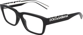 Dolce & Gabbana Vierkante Zonnebril - unisex - Brillen - Zwart - 49 MM - Accessoires