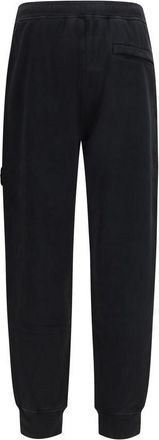 Stone Island Logo-Patch Cotton Joggers - Black