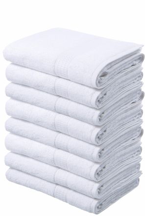 My Home Handtücher »Juna, als Set und Serie erhältlich, 8 Handtücher, 50x100cm« 8-tlg. Handtuch-Set, 100% Baumwolle, mit Bordüre, Uni-Farben, weich