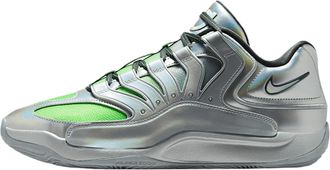 Nike Nike KD 18 Mens Basketball Shoe, Metallic Silver/Green Strike/Dusty Sage/Dark Smoke Grey, 6.5 UK