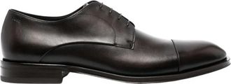 HUGO BOSS Derrek Derby Schoenen - Heren - Veterschoenen - Bruin - 43 1/2 EU - Leer - Schoenen
