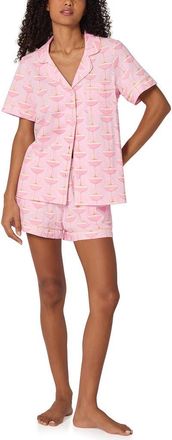 Bedhead Pajamas Print Short Pajamas in Pink Champagne Coupe at Nordstrom Rack, Size X-Large