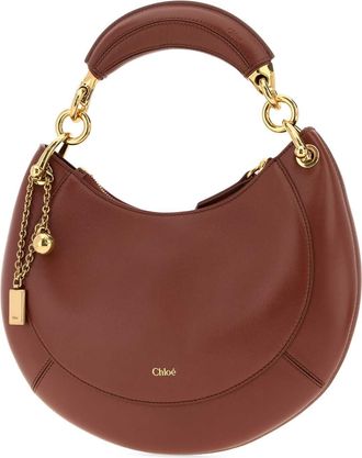 Chlo&eacute; Womens Brick Leather Chlo&atilde;&copy; Banana Handbag Blushybrown Borse A Tracolla Bag