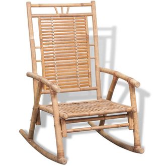 vidaXL Silla Mecedora De Bamb&uacute; Vidaxl