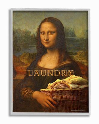 Stupell Industries Mona Lisa Laundry Funny Classic Painting Design Wall Art