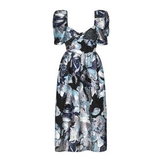 Stine Goya Elegante Jacquard Midi Jurk - Dames - Casual kleedjes - Veelkleurig - S - Polyester - Kleedjes