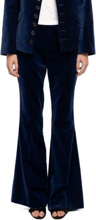 Zadig&Voltaire Prevy Velvet Flared Pants in Marine at Nordstrom, Size 42