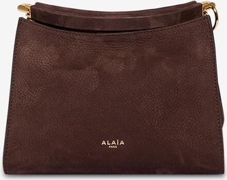Alaia Nubukleder-Schultertasche Le Click Small Square
