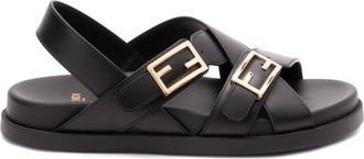 Fendi Leren sandalen - Zwart