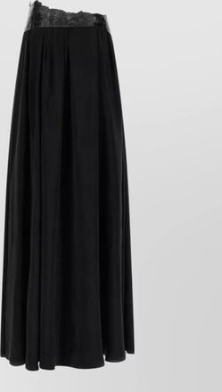 Maison Margiela cupro pleated maxi skirt
