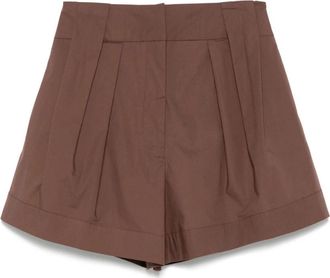 Federica Tosi Bruine Shorts - Dames - Bermuda - Bruin - XS - Katoen - Korte Broeken