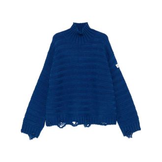 Maison Margiela Turtlenecks, male, Blue, Size: XL Turtleneck Sweater