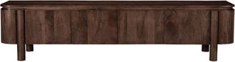 Moloo Mueble de tv de 210 cm en madera maciza marr&oacute;n
