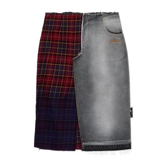 Off-white Midi Skirts, female, Gray, Size: XS Skirt Made From Combined Materials