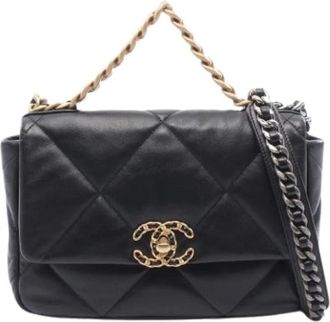 Chanel Pre-owned Vintage Schoudertas - Dames - Vintage Schoudertas - Zwart - ONE Size - Leer - Vintage