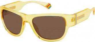 Polaroid Womens PLD 6197 55 40G Sunglasses - Yellow - One Size