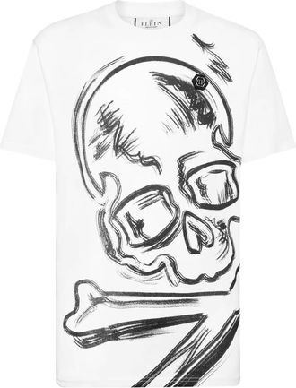 Philipp Plein T-shirt Skull & Bones - Bianco
