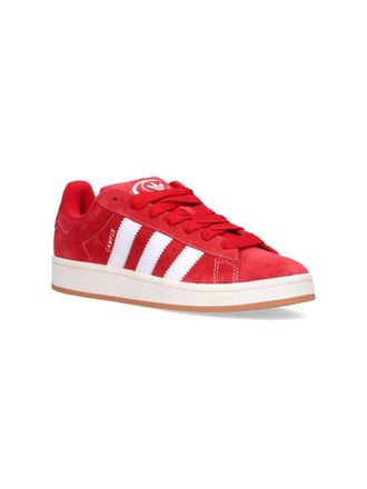 adidas Mens Sneakers Red Pelle Scamosciata
