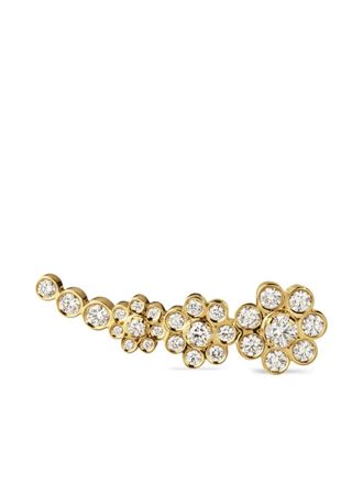 Sophie Bille Brahe 18K yellow gold Croissant Fleur diamond earring - women - 18kt Recycled Yellow Gold/Diamond - One Size