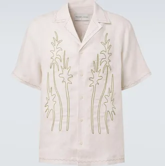 Frescobol Carioca Alvs linen embroidered shirt