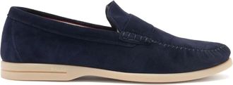 Bally Switz Moc gathered stitching loafers - Blue