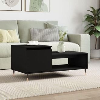 vidaXL Tavolino da Salotto Nero 100x50x45 cm in Legno Multistrato - Vidaxl