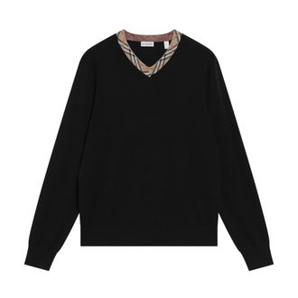 Burberry Truien & Vesten, Heren, Zwart, L, Wol, Maxim Sweater