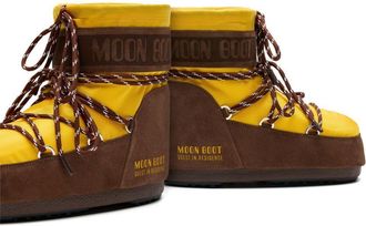 Moon Boot Womens X Guest Residence Icon Low Yellow Suede