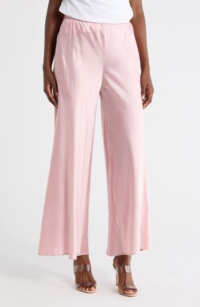 Renee C Satin Wide Leg Pants in Pink at Nordstrom Rack, Size X-Small