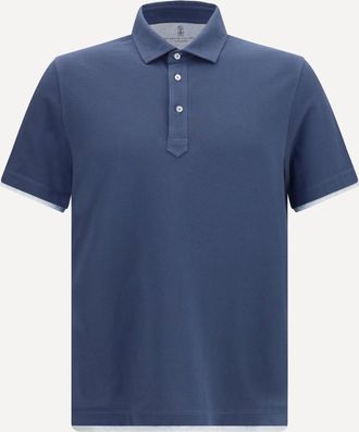 Brunello Cucinelli Polo a maniche corte in cotone Man S