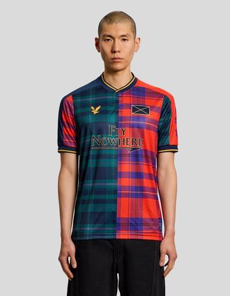 Lyle & Scott Lyle And Scott Mens Plaid Short Sleeve Football Jersey - Size: 40