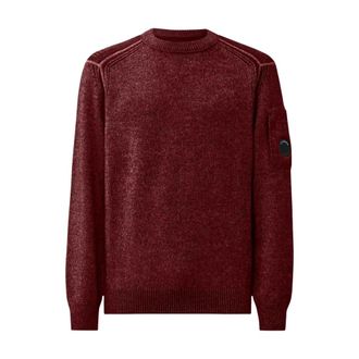 C.P. Company Maglia Girocollo in Pile - - Knitwear - Uomo - Rosso - XL