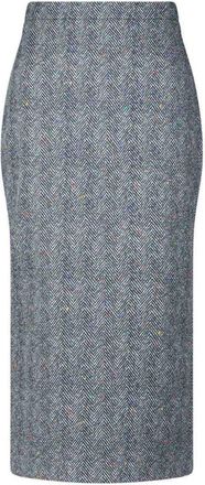 Givenchy Midi Kokerrok - Dames - Midirokken - Grijs - S - Rokken