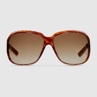 Gucci Square Frame Sunglasses, Brown