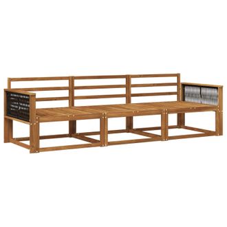 vidaXL Conjunto De Sof&aacute;s De Exterior 3 Pcs Natural Vidaxl