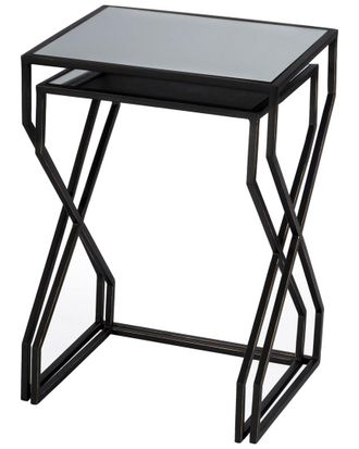Butler Specialty Company Demi Modern Mirrored Nesting Tables